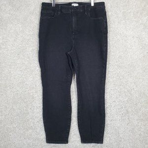 Good American Jeans Womens 16 Black Skinny Stretch Denim Casual